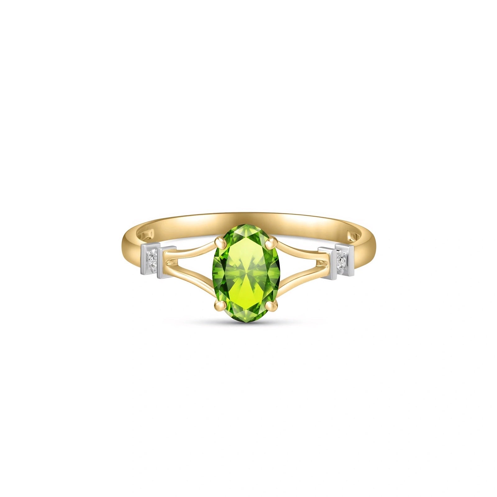 Yellow Gold Diamond & Peridot — Gabriella
