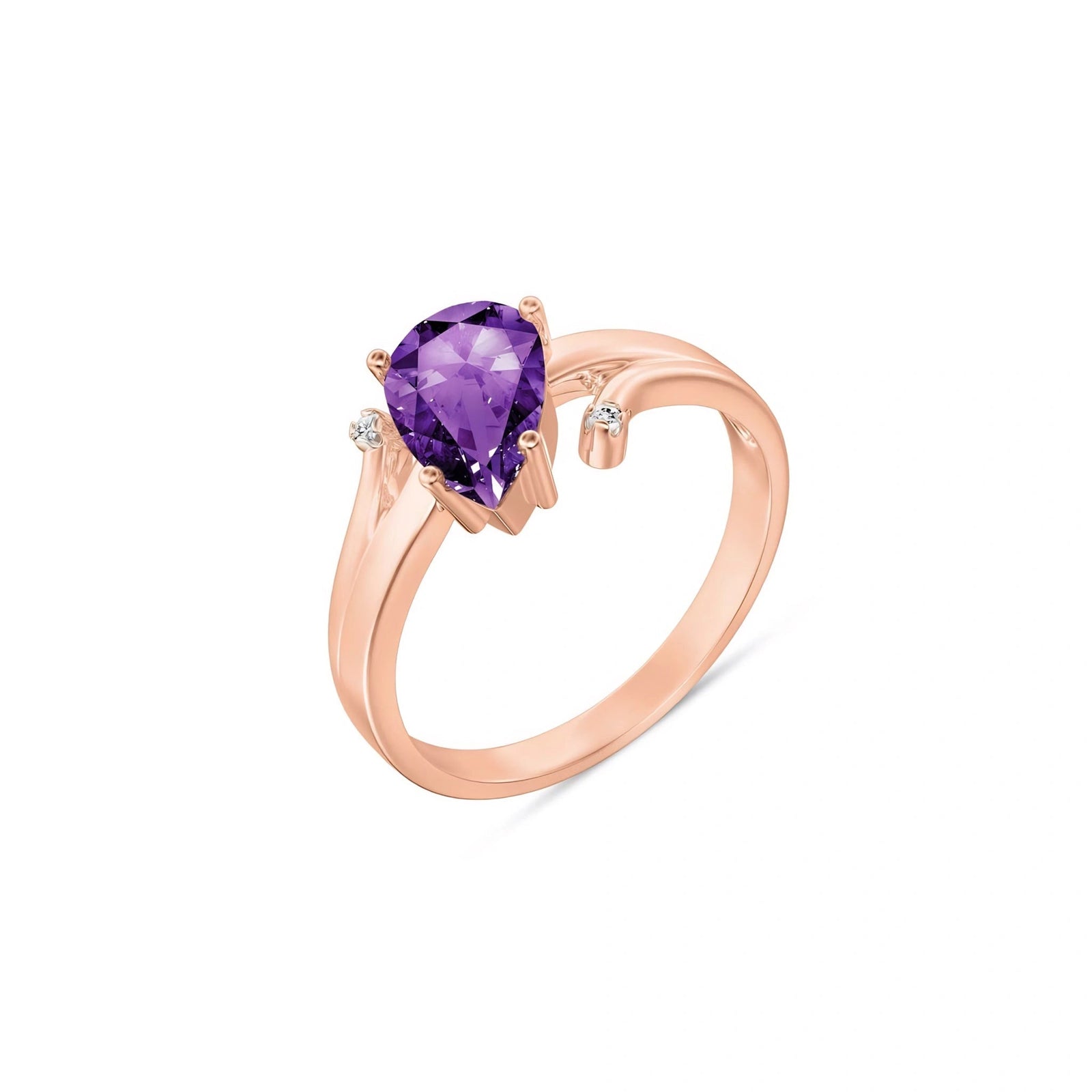 Rose Gold Diamond & Amethyst — Zita