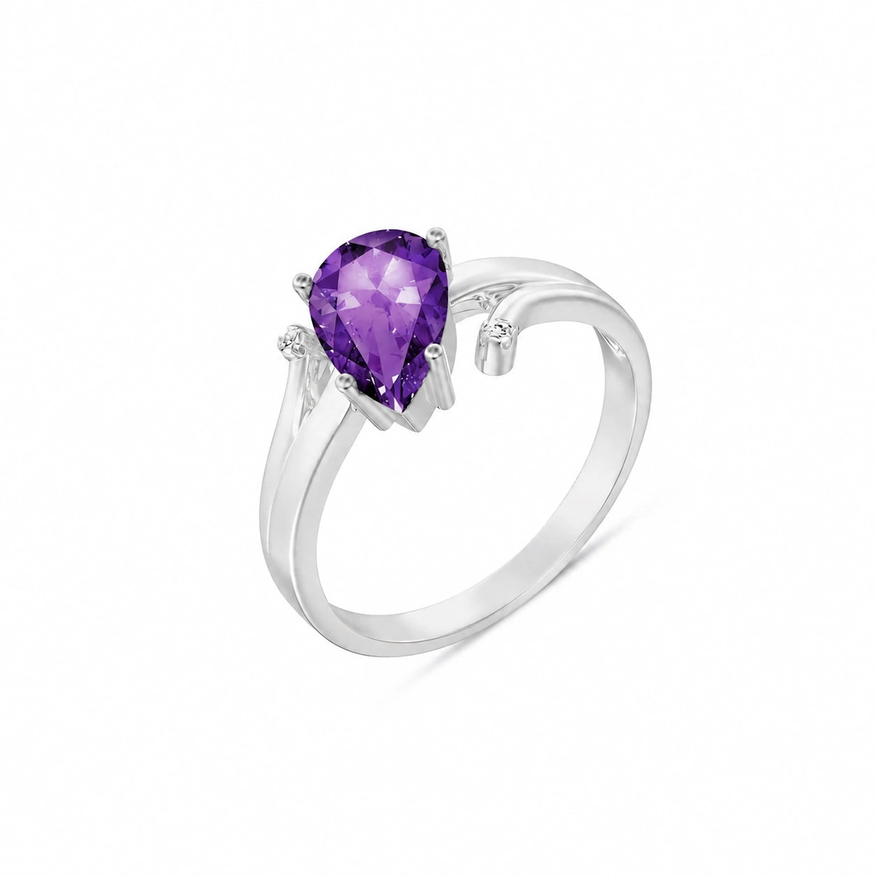 White Gold Diamond & Amethyst — Zita