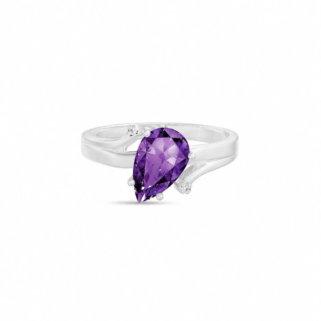 White Gold Diamond & Amethyst — Zita