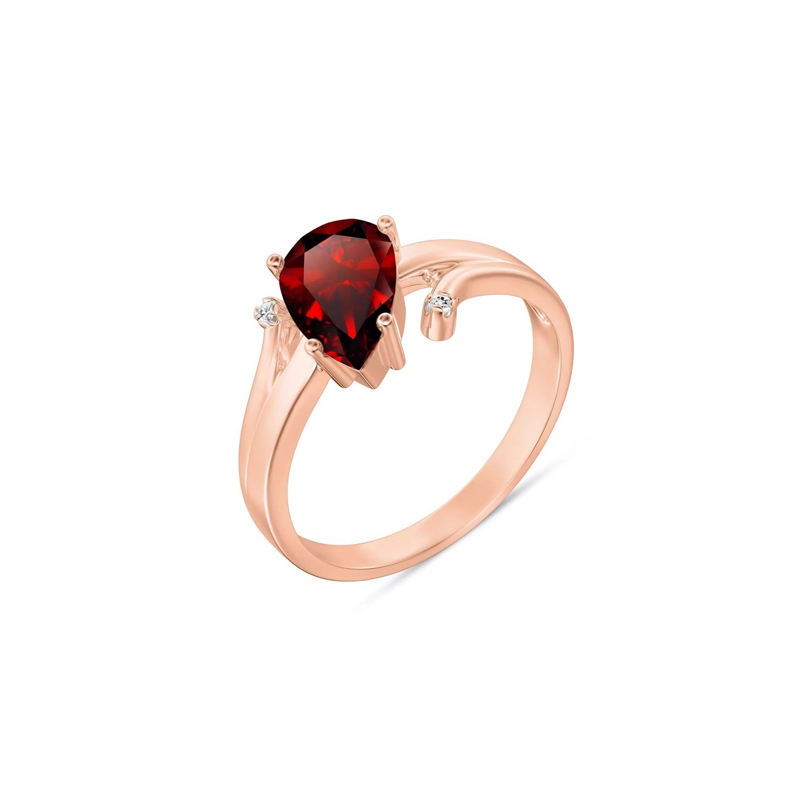 Rose Gold Diamond & Garnet — Zita