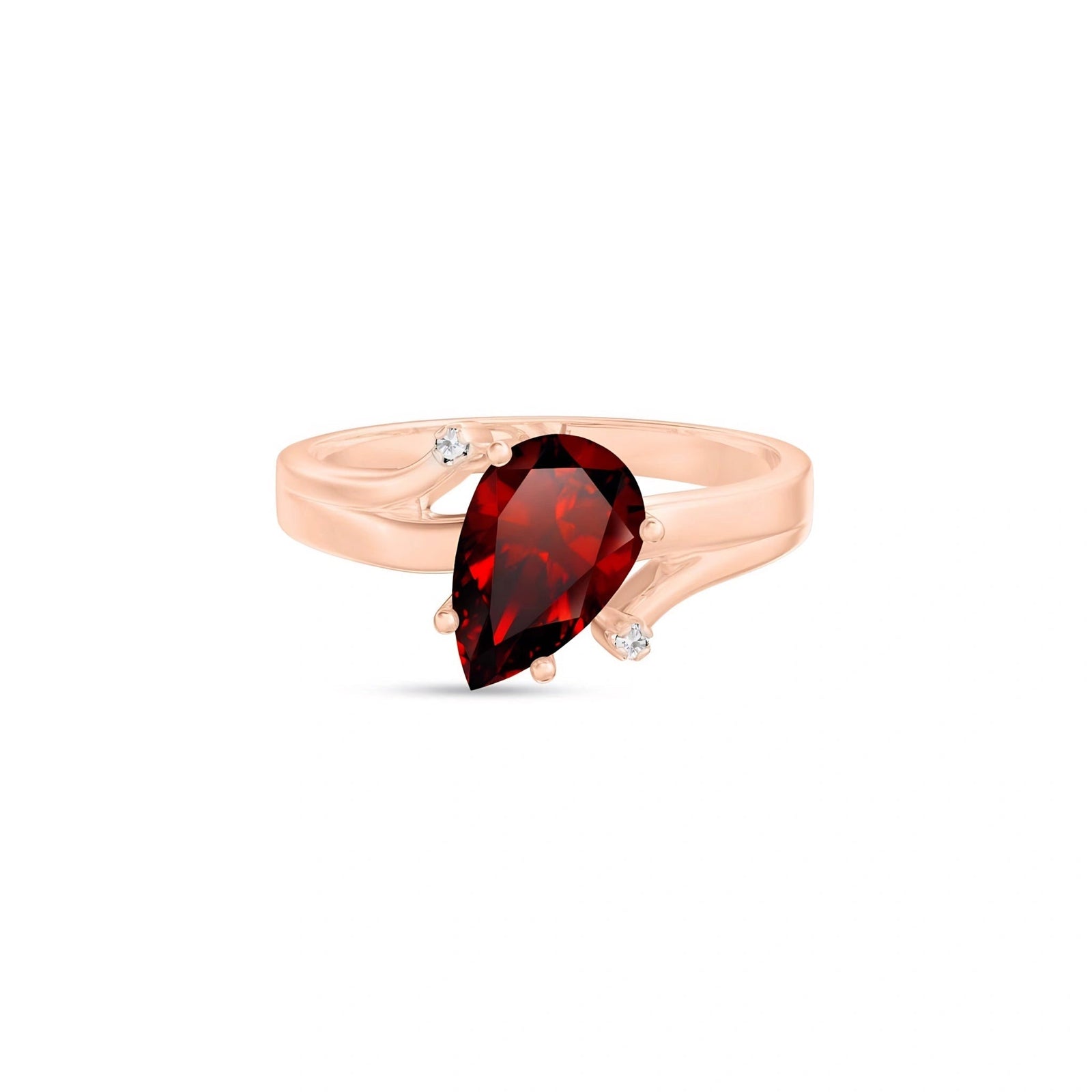 Rose Gold Diamond & Garnet — Zita