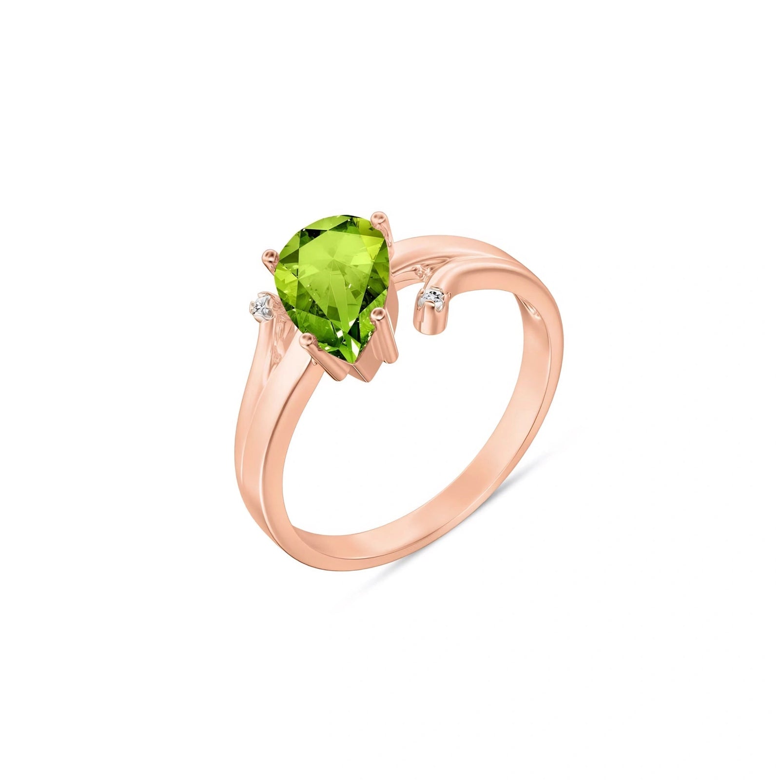 Rose Gold Diamond & Peridot — Zita