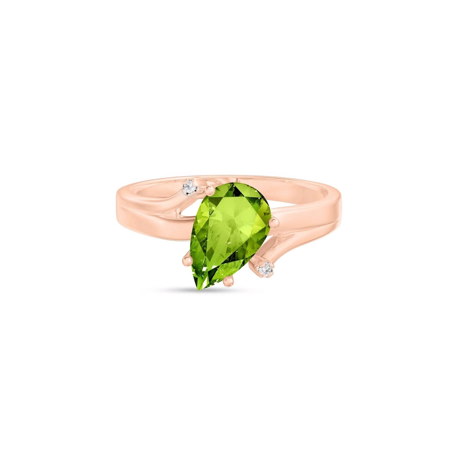 Rose Gold Diamond & Peridot — Zita