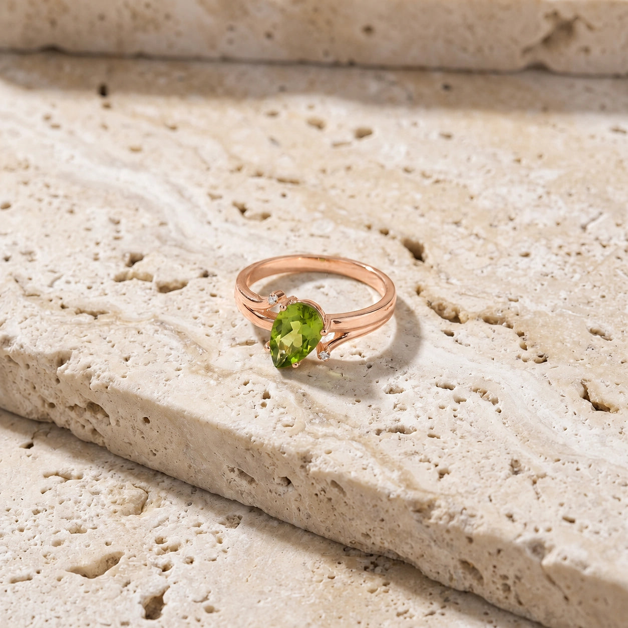 Rose Gold Diamond & Peridot — Zita