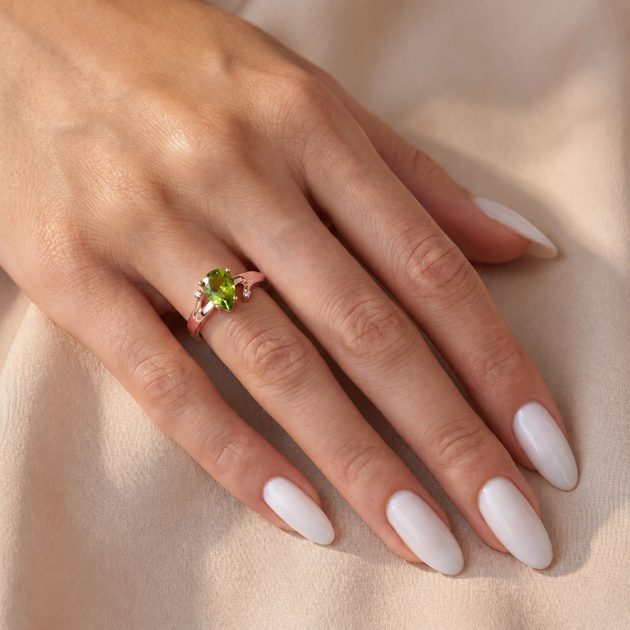 Rose Gold Diamond & Peridot — Zita