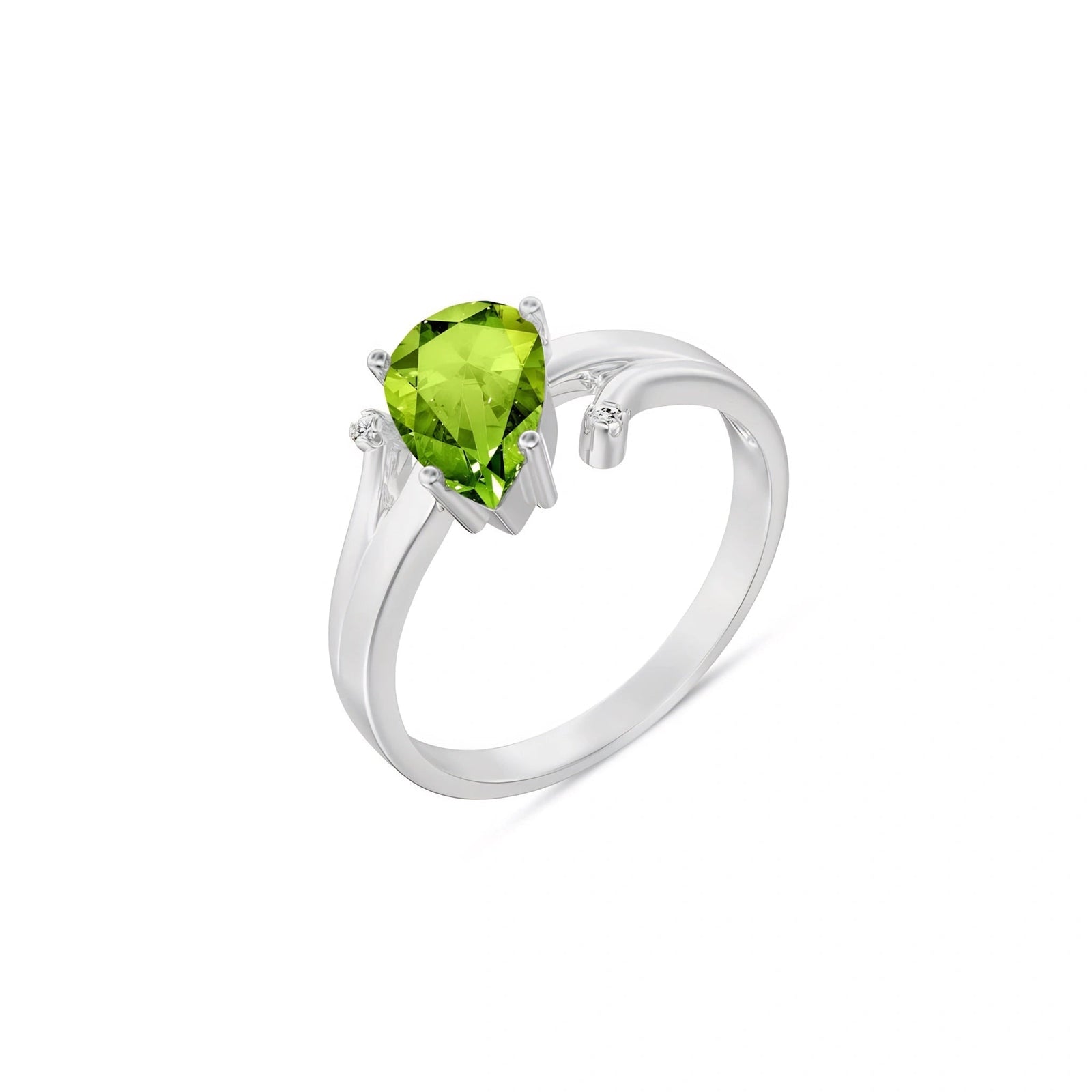 White Gold Diamond & Peridot — Zita