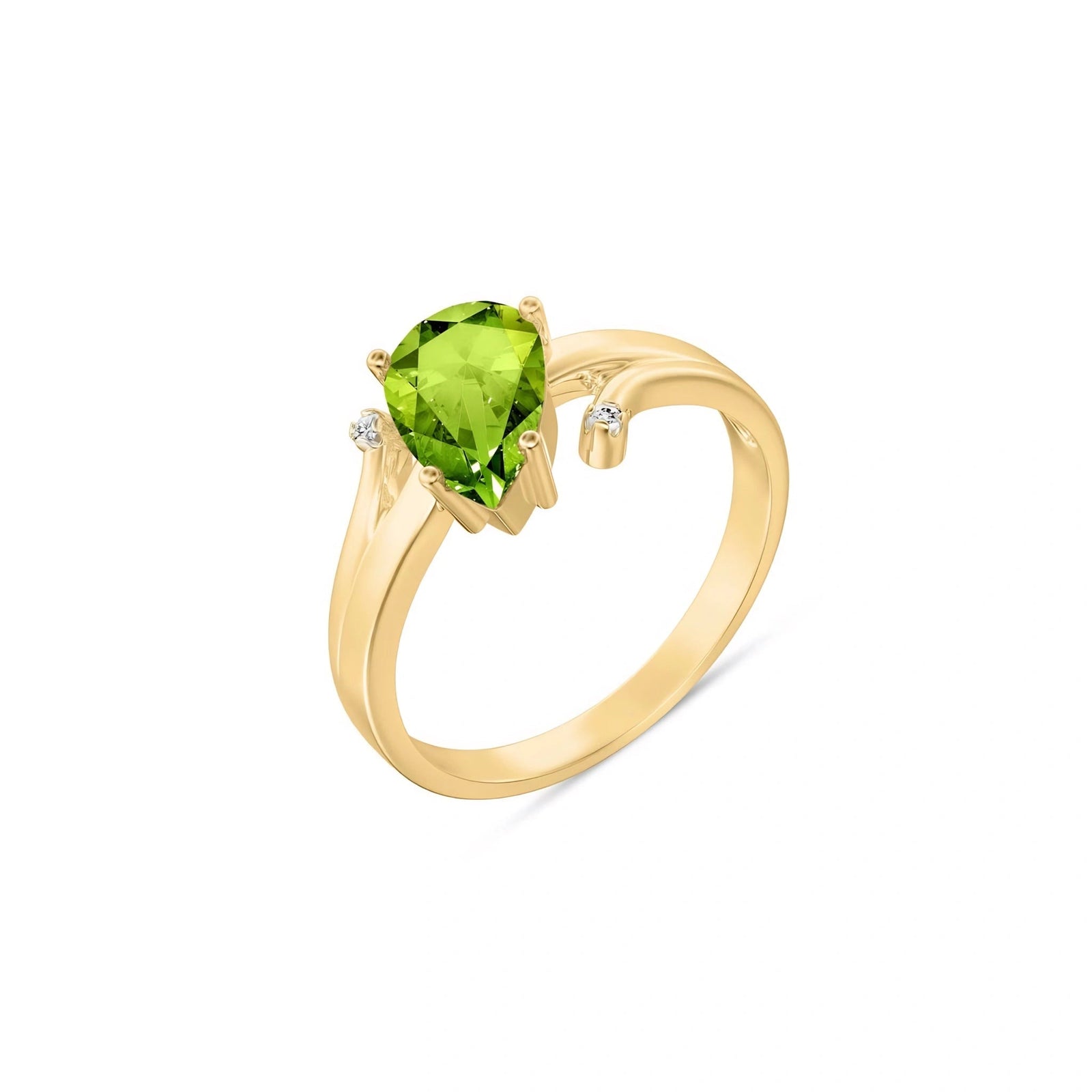 Yellow Gold Diamond & Peridot — Zita