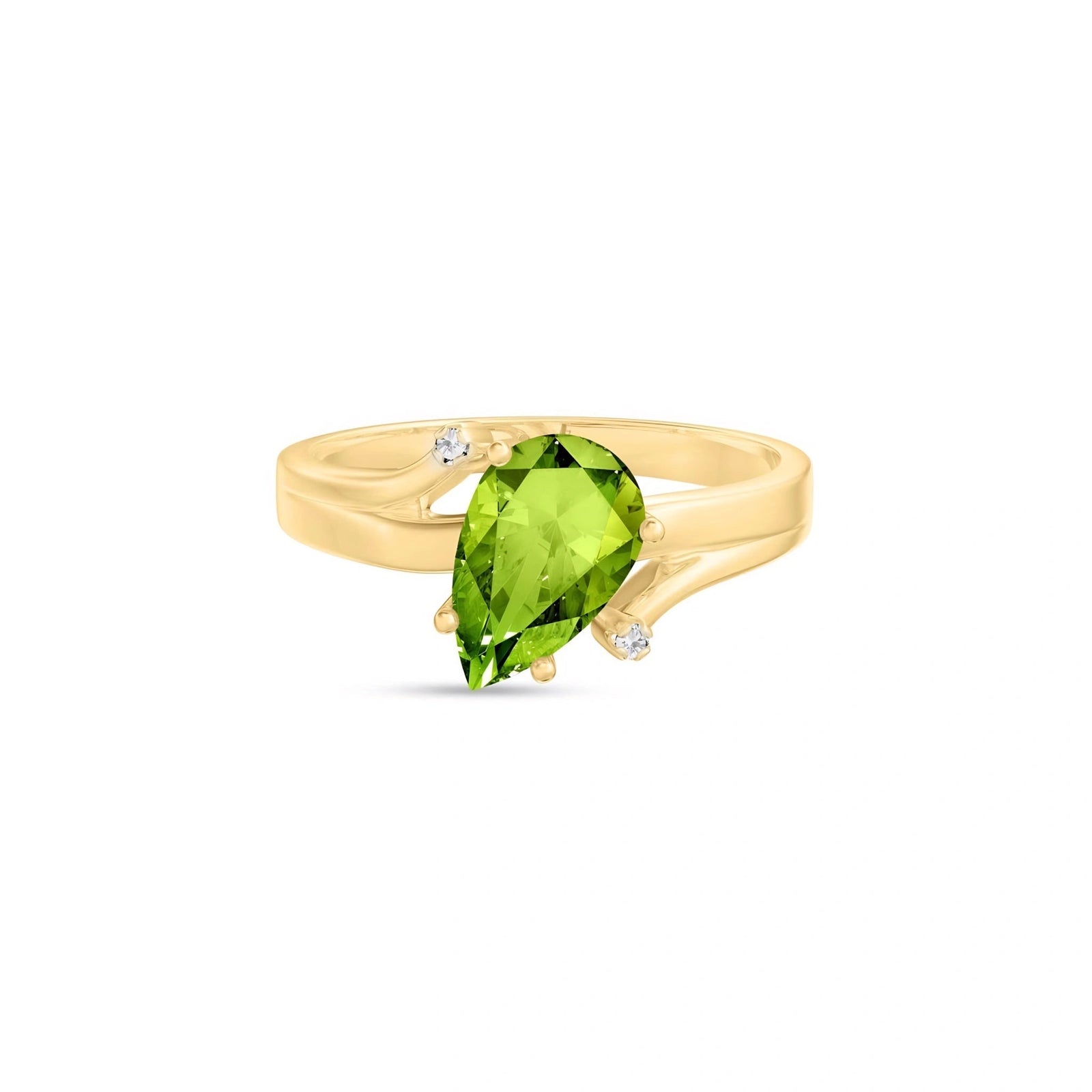 Yellow Gold Diamond & Peridot — Zita