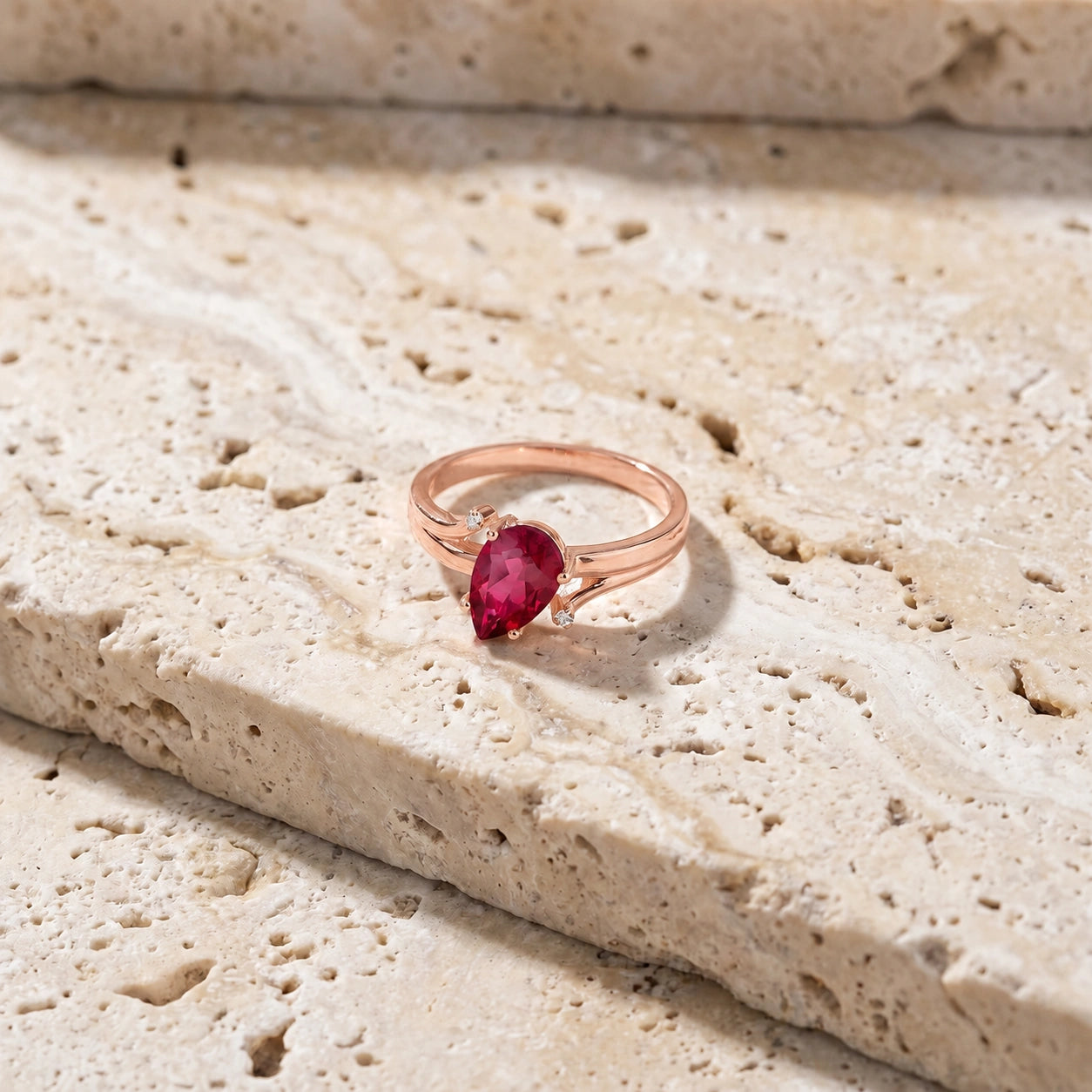 Rose Gold Diamond & Ruby — Zita