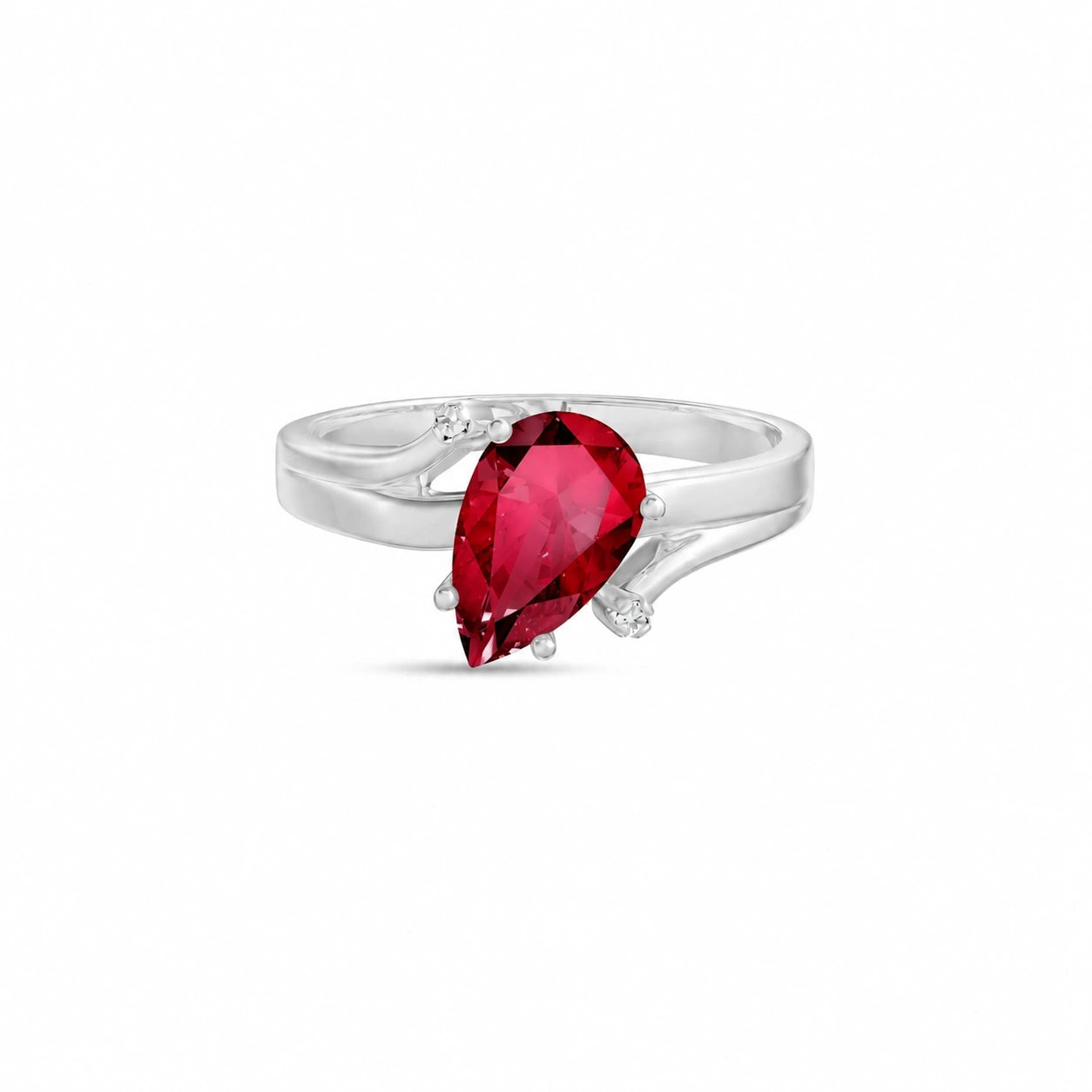 White Gold Diamond & Ruby — Zita