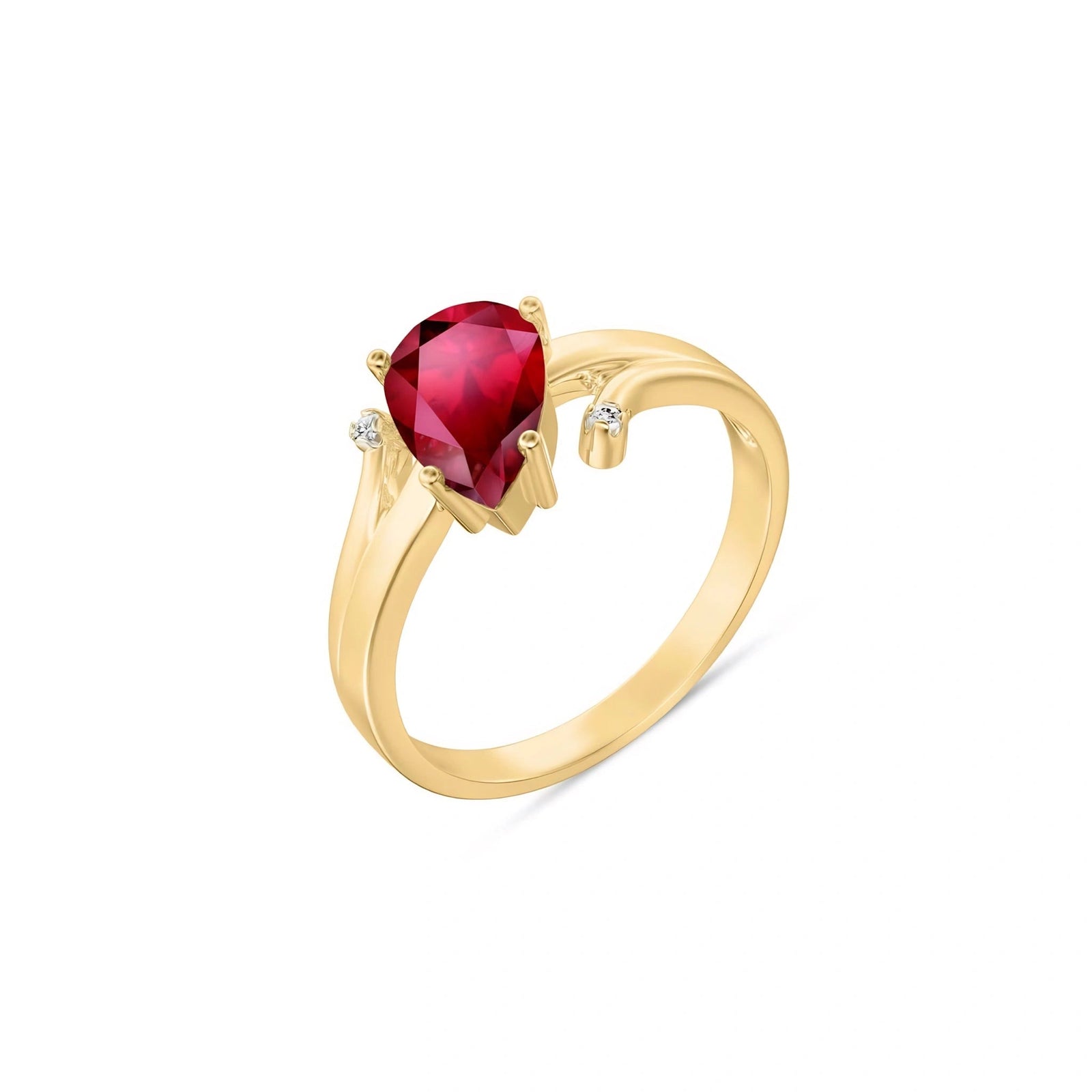 Yellow Gold Diamond & Ruby — Zita