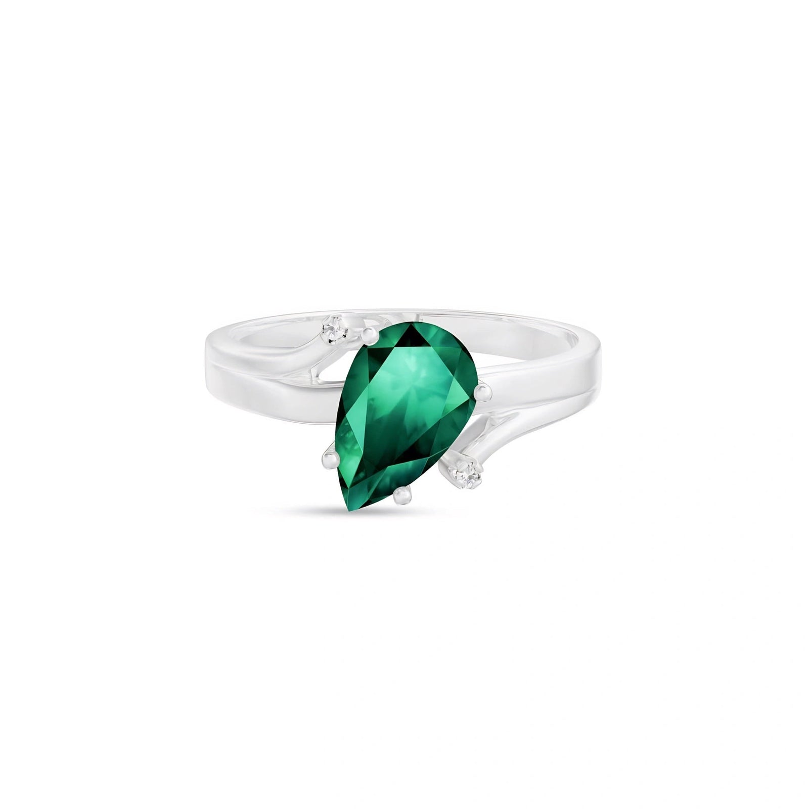 White Gold Emerald & Diamond — Zita