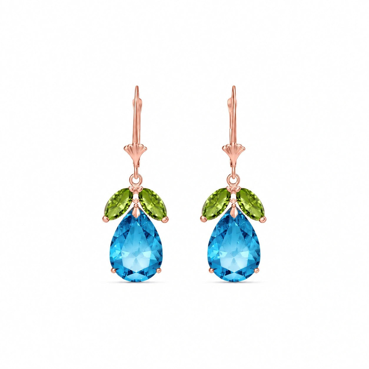 Rose Gold Celeste Drop Earrings Amethyst 10K — Eulalia