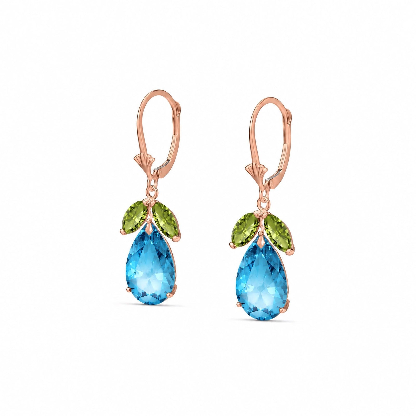 Rose Gold Celeste Drop Earrings Amethyst 10K — Eulalia