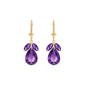 Yellow Gold Celeste Drop Earrings Amethyst 10K — Eulalia