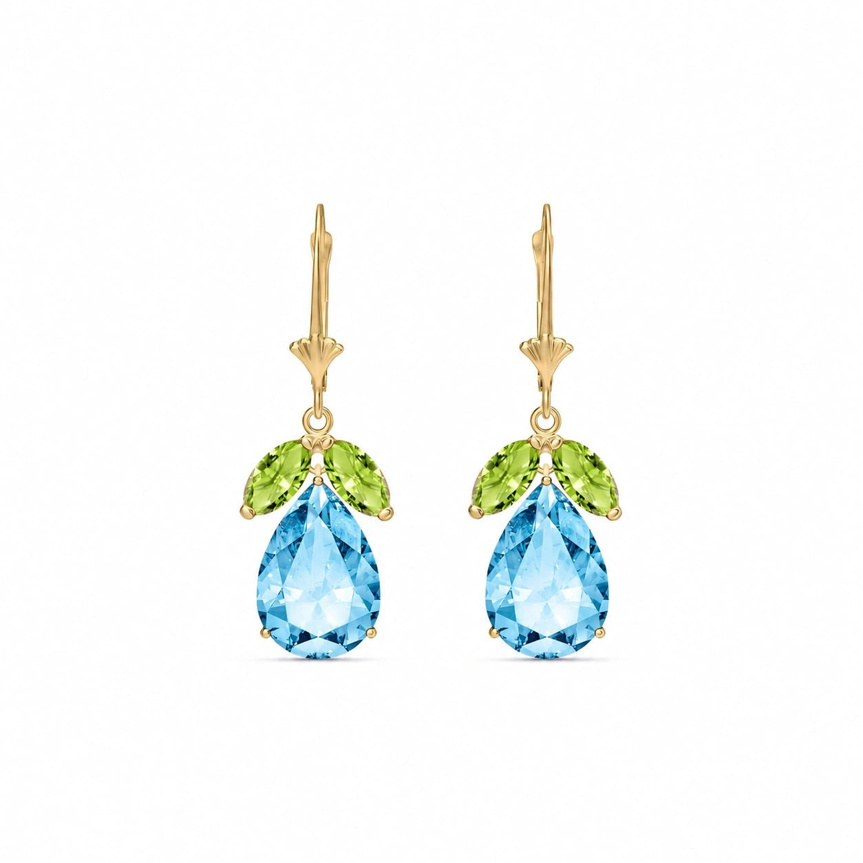 Yellow Gold Celeste Drop Earrings Amethyst 10K — Eulalia