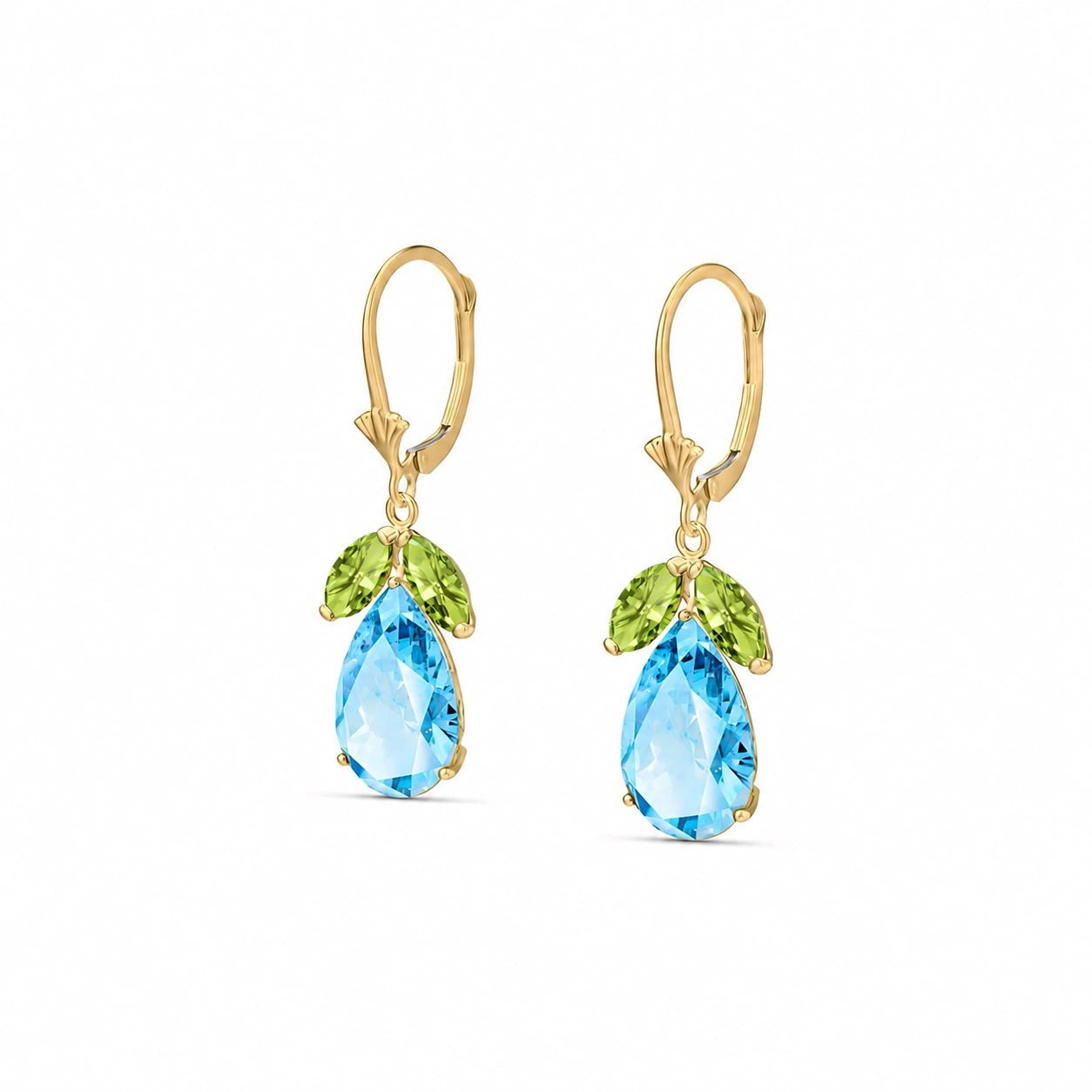 Yellow Gold Celeste Drop Earrings Amethyst 10K — Eulalia