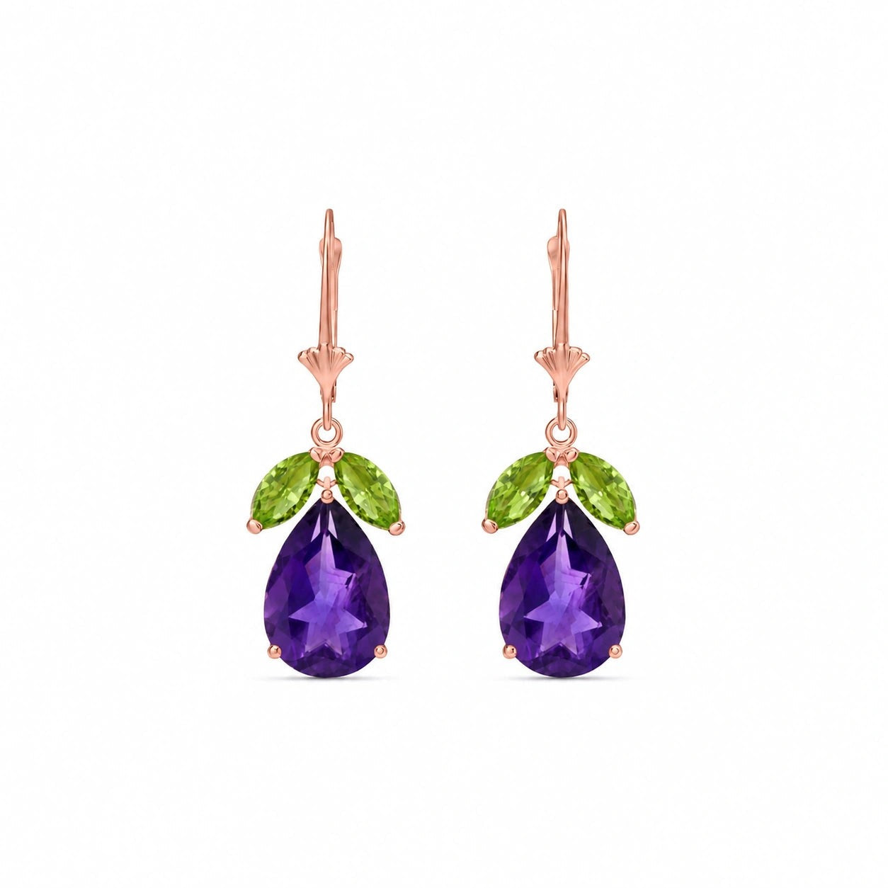 Rose Gold Celeste Drop Earrings Blue Topaz 10K — Eulalia