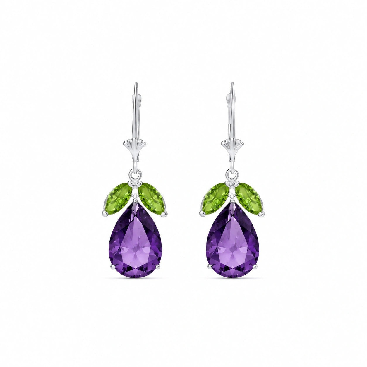 White Gold Celeste Drop Earrings Blue Topaz 10K — Eulalia