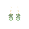 Yellow Gold Celeste Drop Earrings Green Amethyst 10K — Eulalia