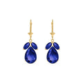 Yellow Gold Celeste Drop Earrings Sapphire 10K — Eulalia