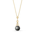 Yellow Gold Necklace Pearl 10K — Albertina