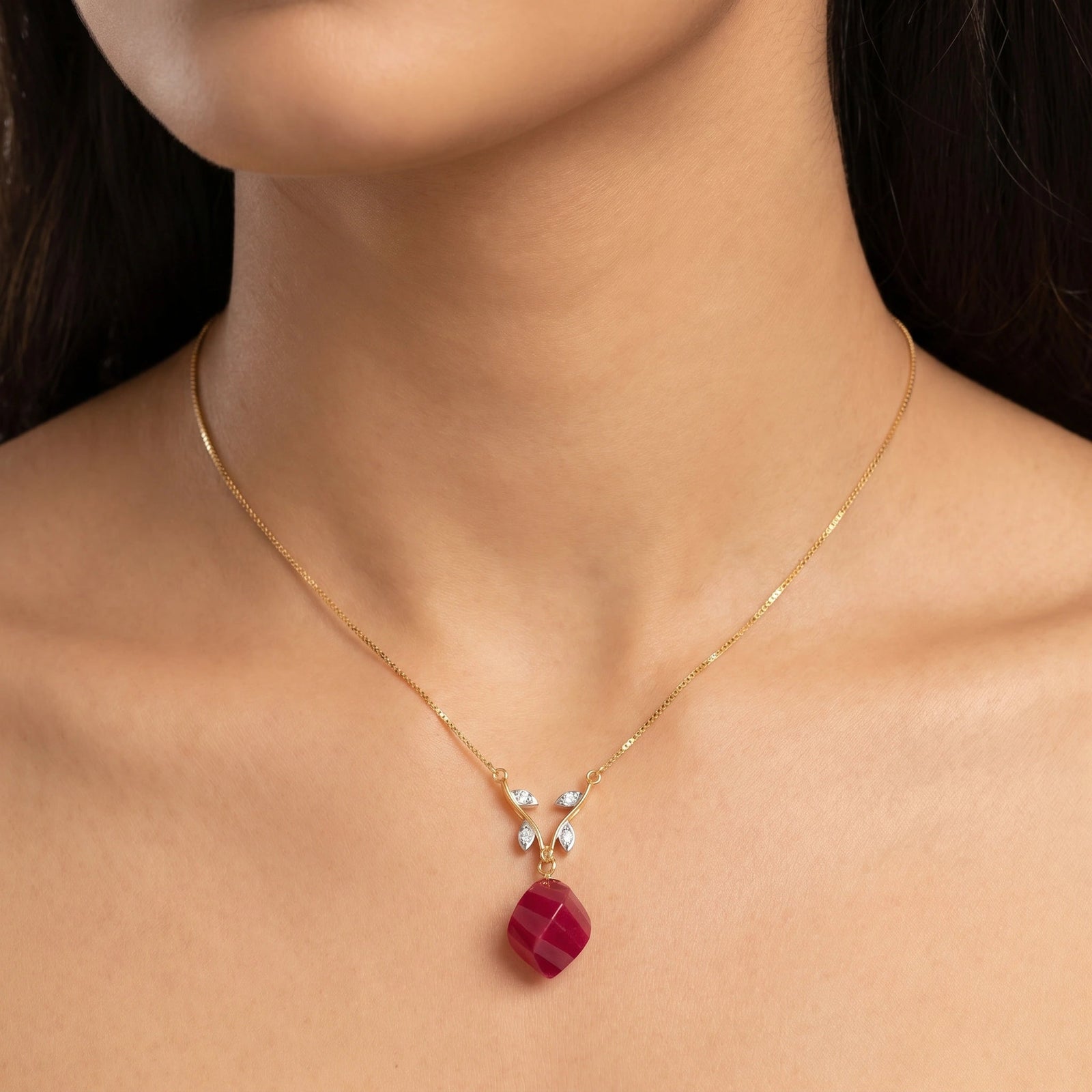 Yellow Gold Diamond & Ruby — Alcina