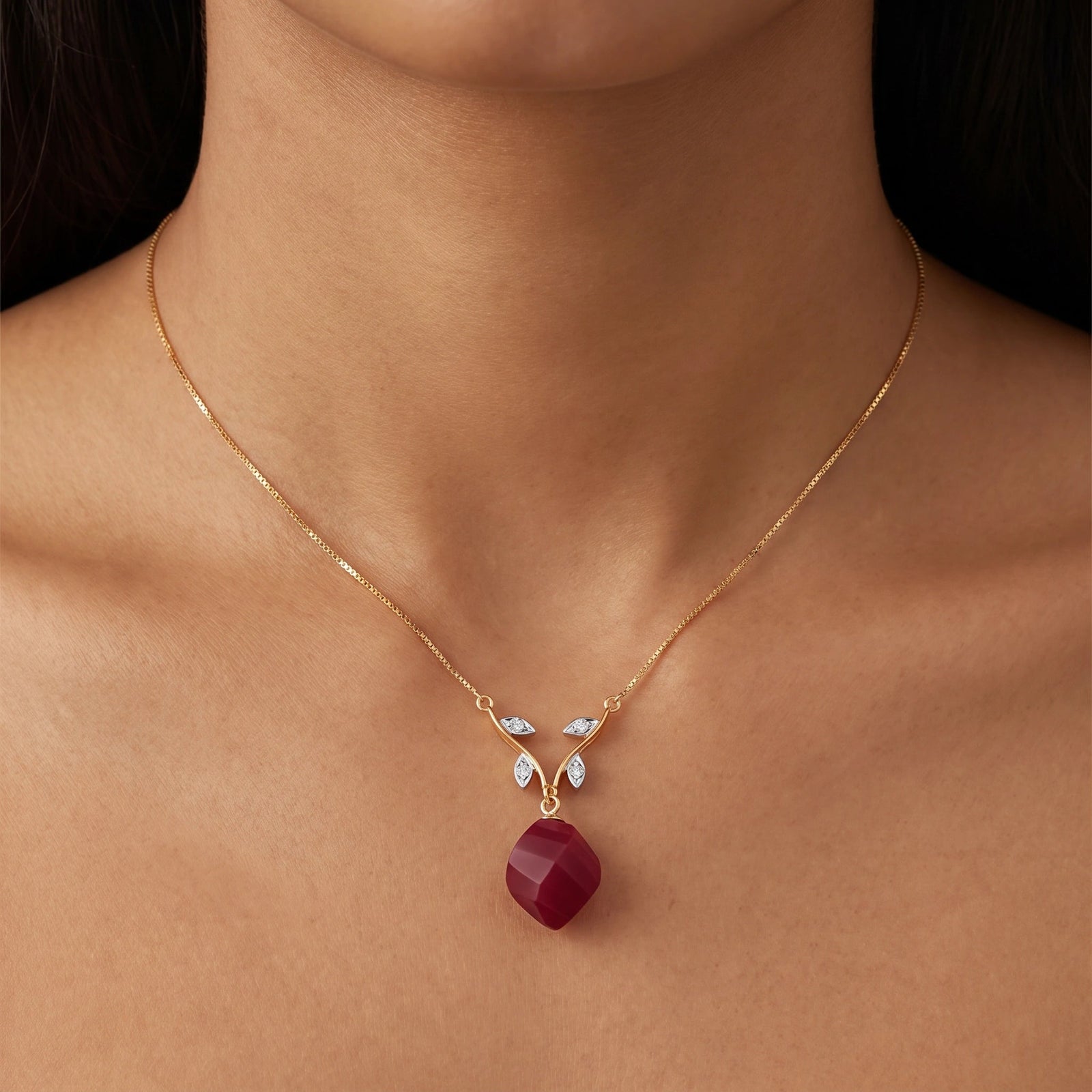 Yellow Gold Diamond & Ruby — Alcina