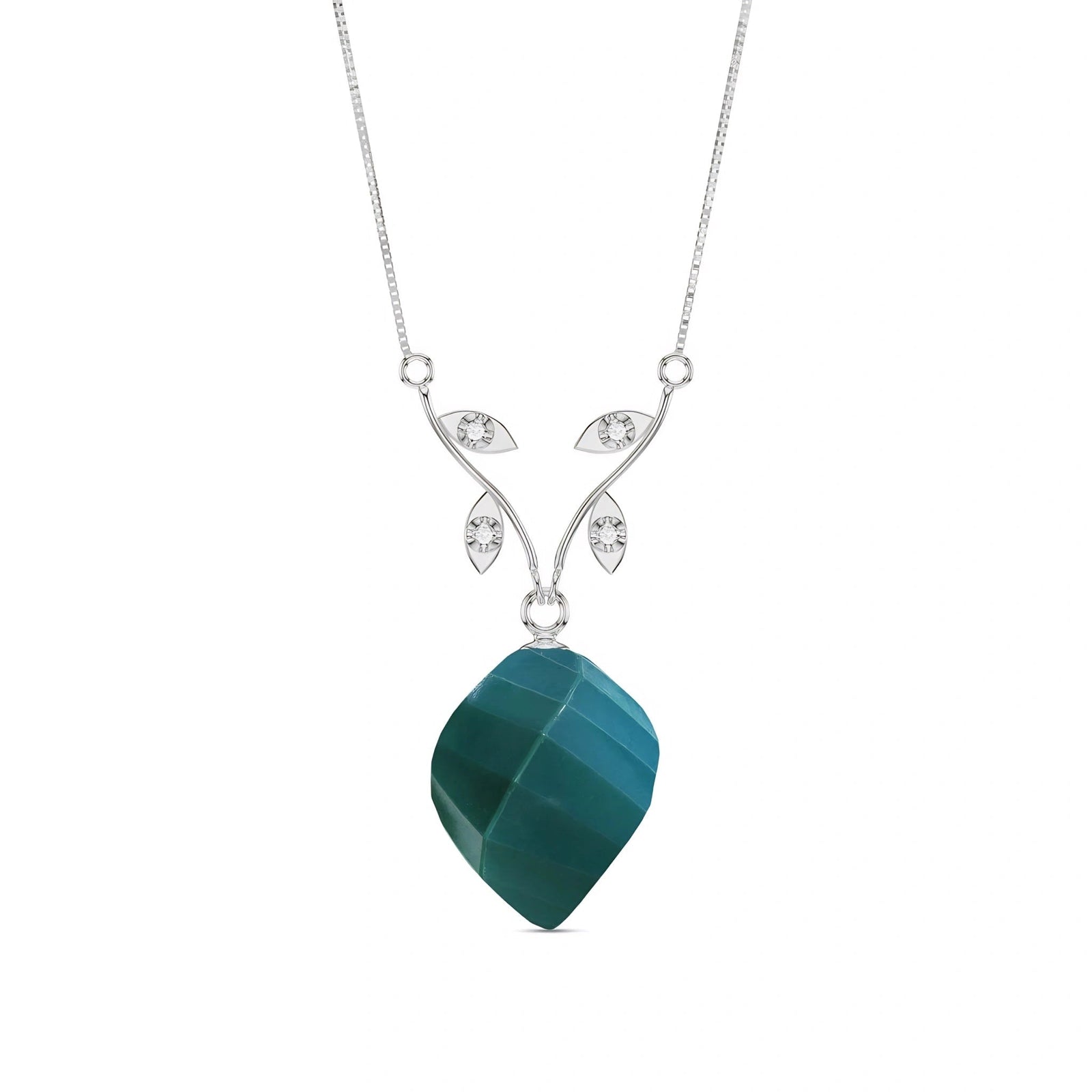 White Gold Emerald & Diamond — Alcina