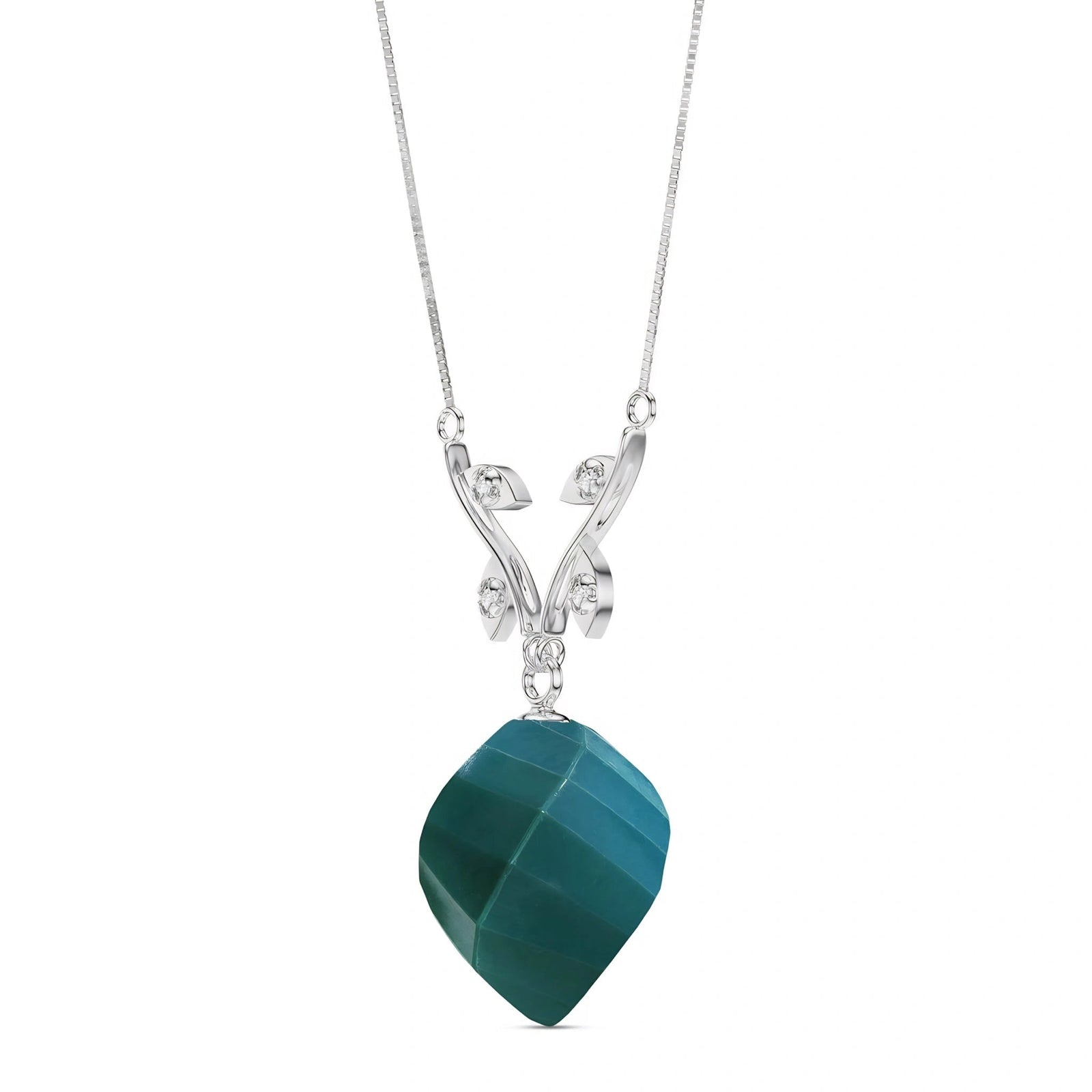 White Gold Emerald & Diamond — Alcina