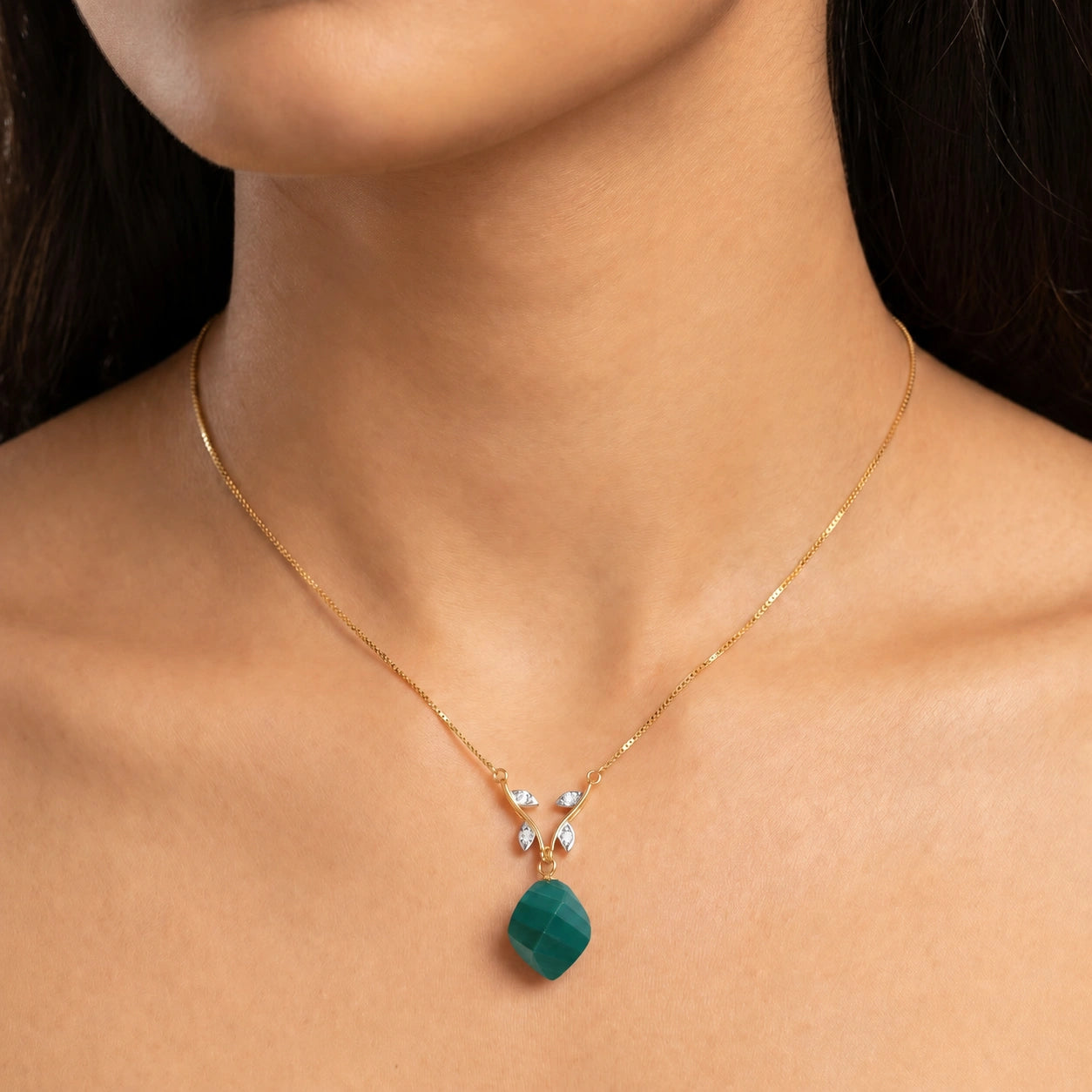 Yellow Gold Emerald & Diamond — Alcina