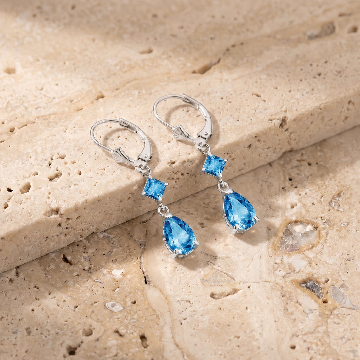 White Gold Blue Topaz — Evangelista