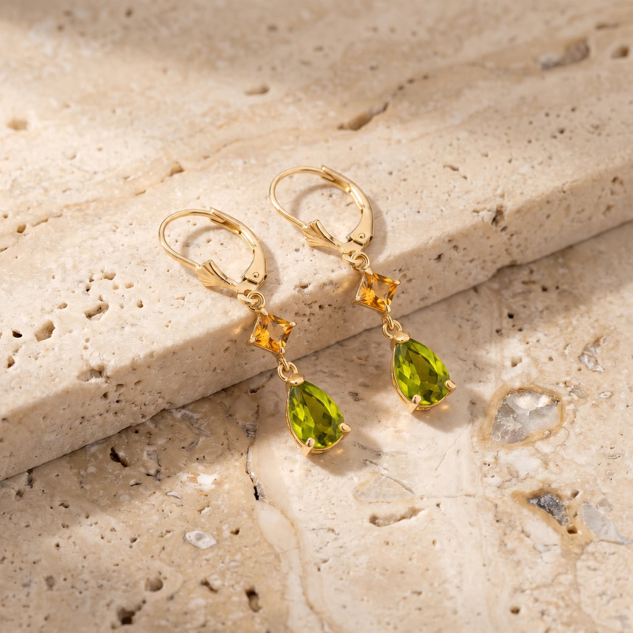 Yellow Gold Citrine & Peridot — Evangelista