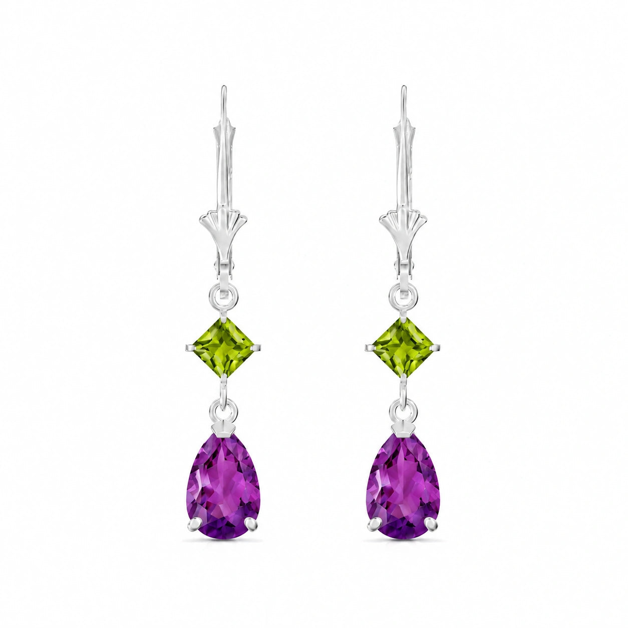 White Gold Peridot & Amethyst — Evangelista