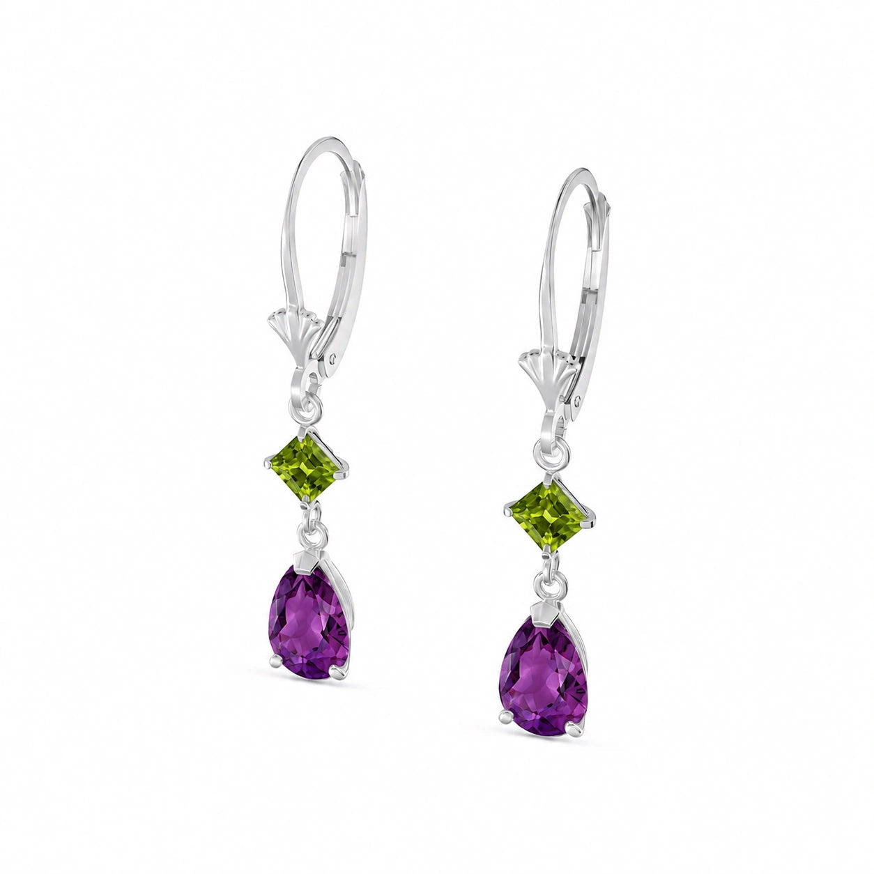 White Gold Peridot & Amethyst — Evangelista