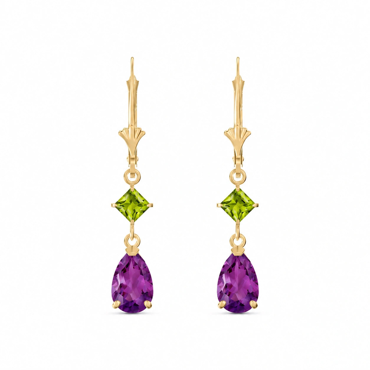 Yellow Gold Peridot & Amethyst — Evangelista