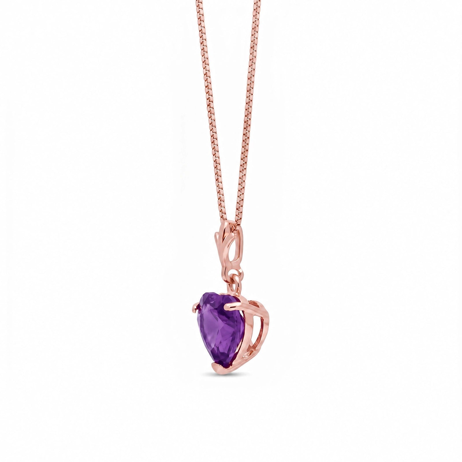 Rose Gold Classic Necklace Amethyst 10K — Alida