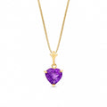 Yellow Gold Classic Necklace Amethyst 10K — Alida