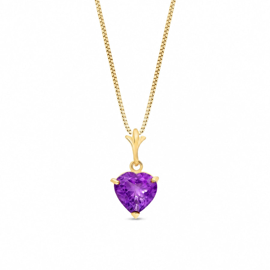 Yellow Gold Classic Necklace Amethyst 10K — Alida