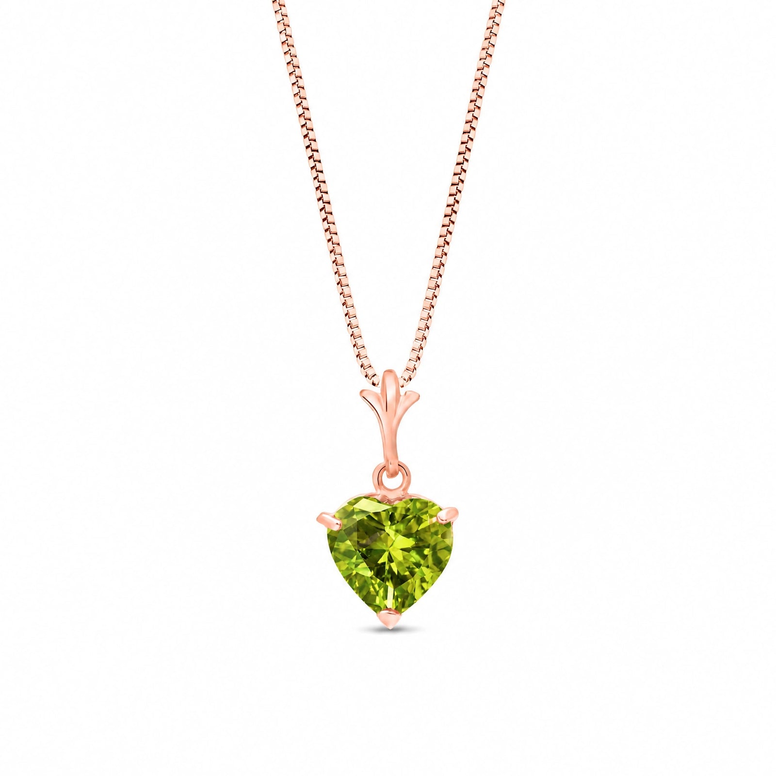 Rose Gold Classic Necklace Peridot 10K — Alida