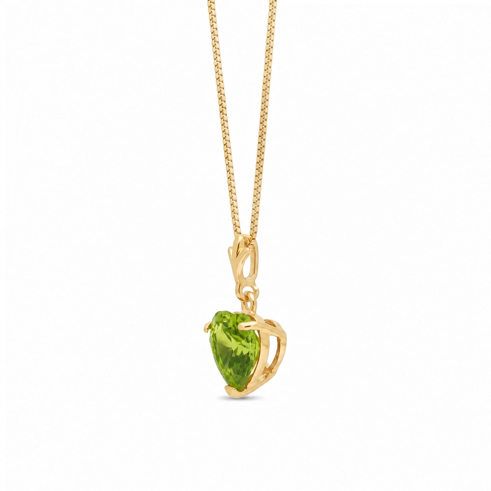 Yellow Gold Classic Necklace Peridot 10K — Alida