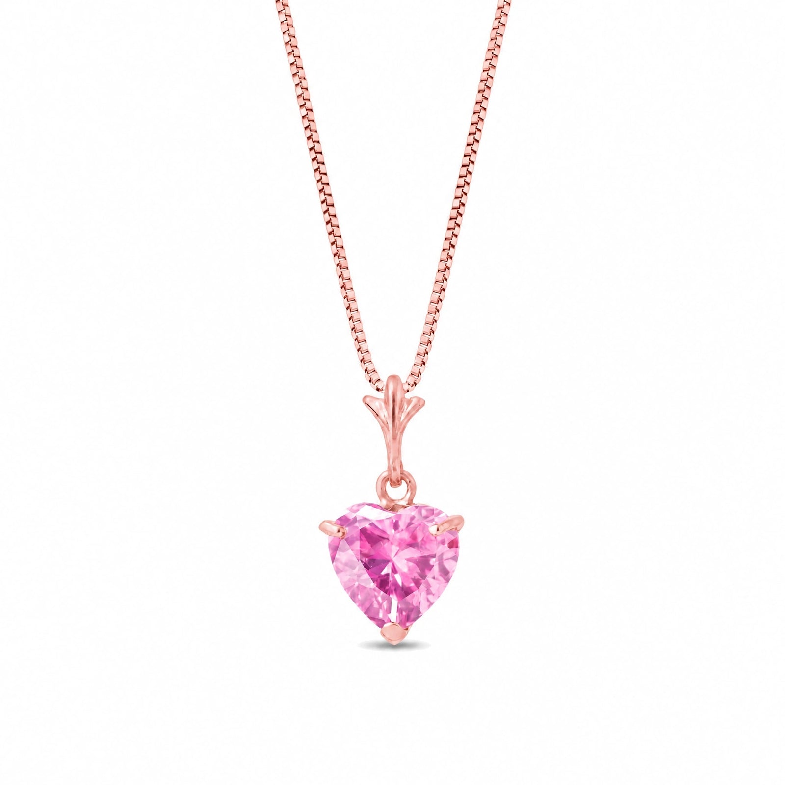 Rose Gold Classic Necklace Pink Topaz 10K — Alida