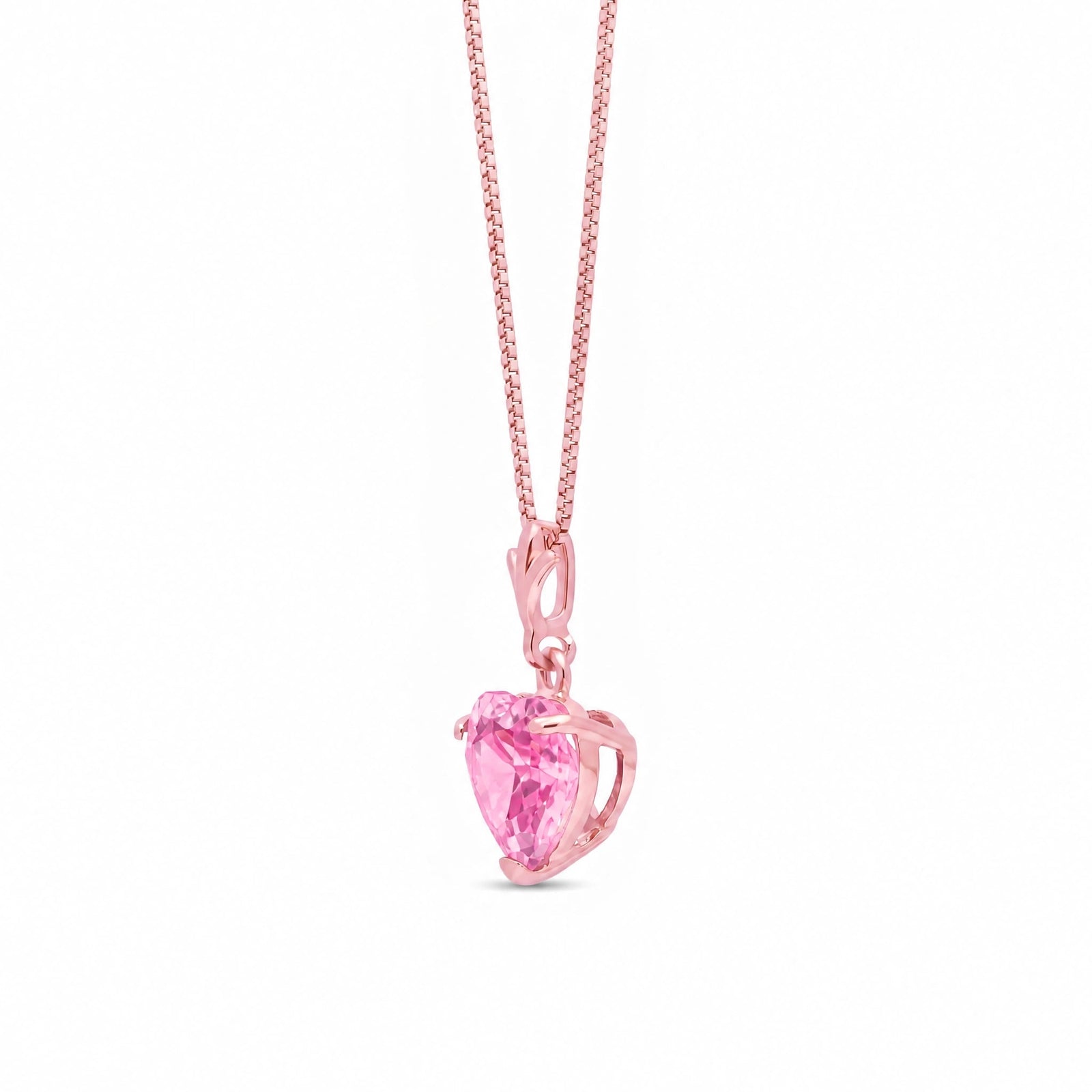 Rose Gold Classic Necklace Pink Topaz 10K — Alida