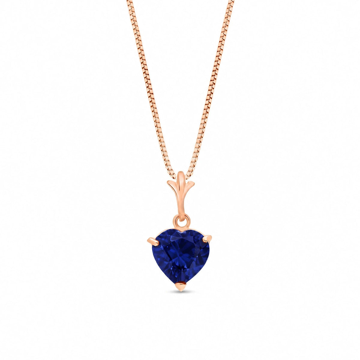 Rose Gold Alida Classic Necklace Sapphire — main product view