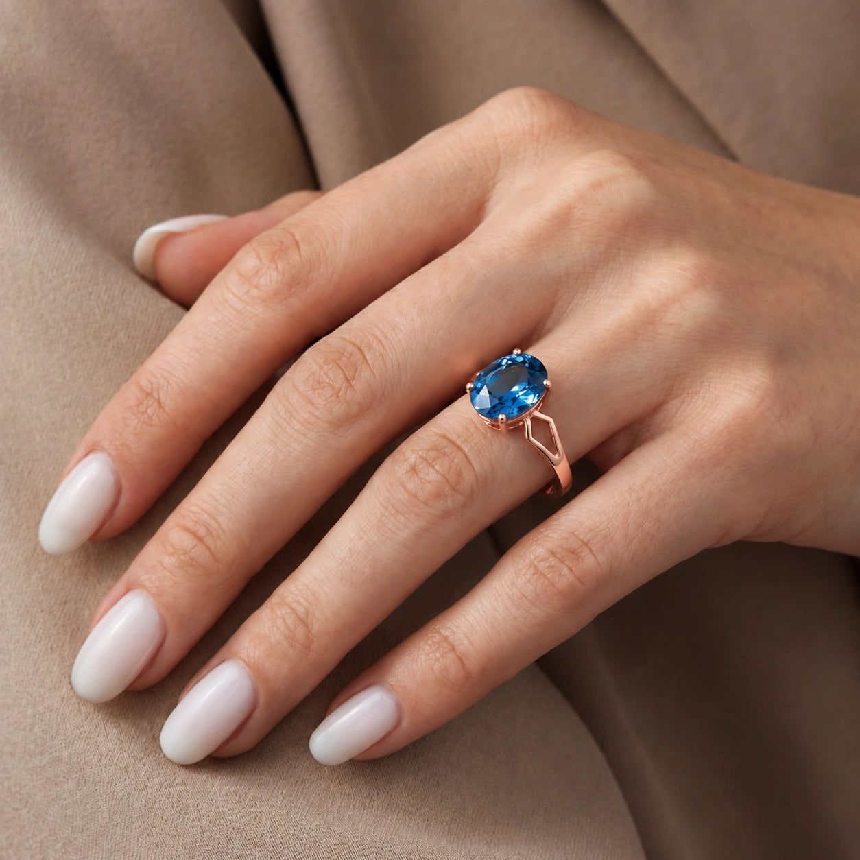 Rose Gold Blue Topaz — Vanda