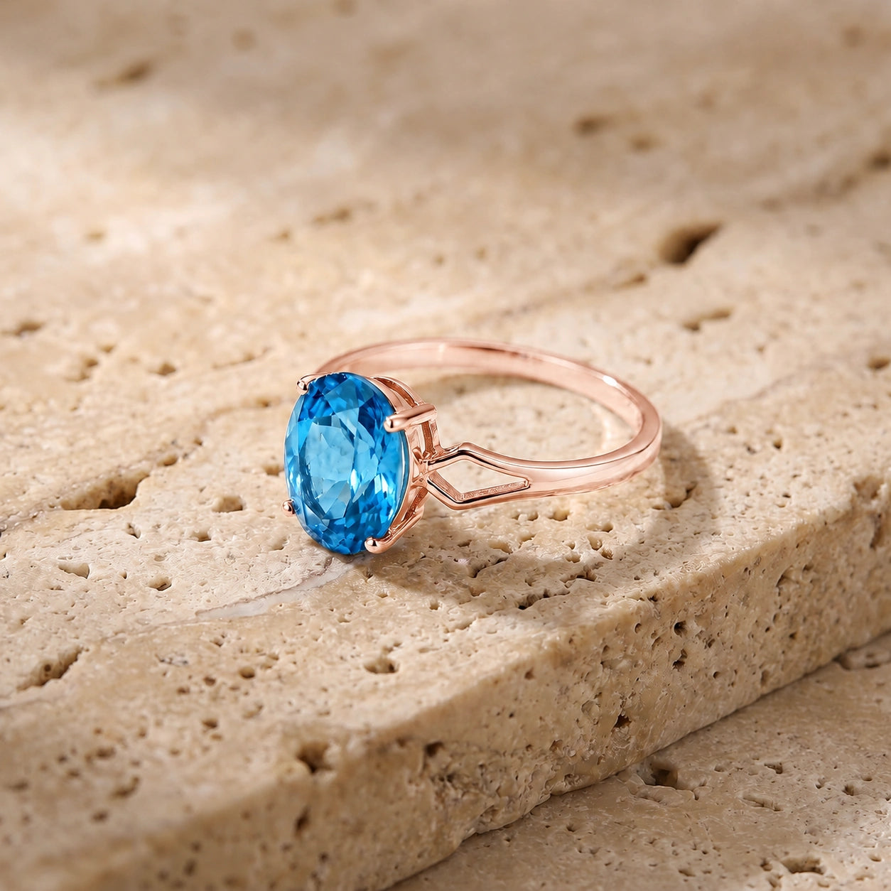 Rose Gold Blue Topaz — Vanda
