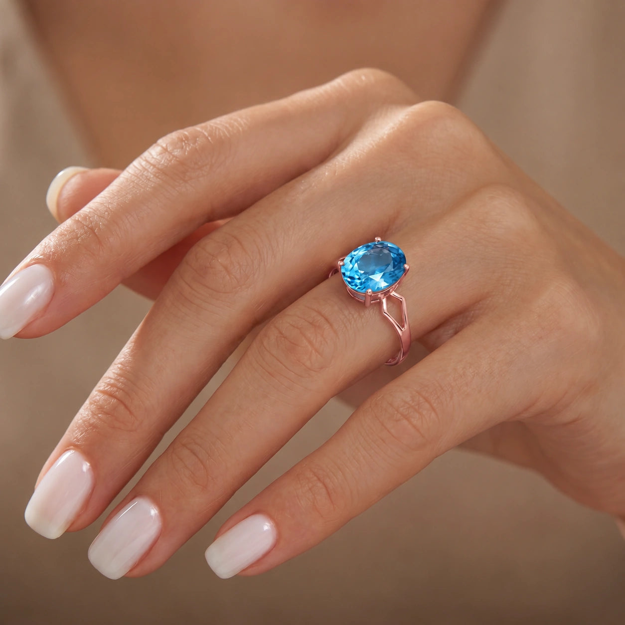 Rose Gold Blue Topaz — Vanda