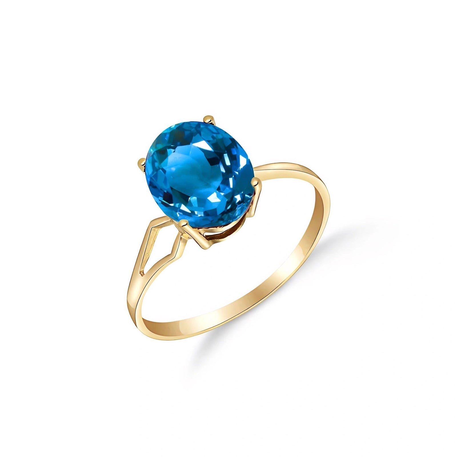 Yellow Gold Blue Topaz — Vanda