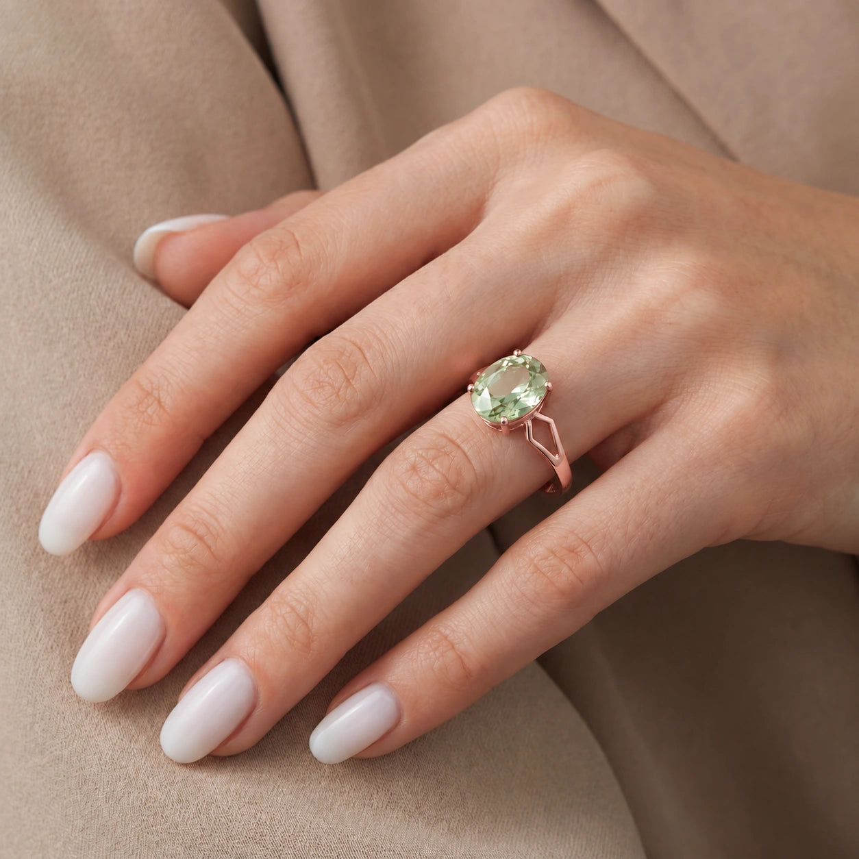 Rose Gold Green Amethyst — Vanda